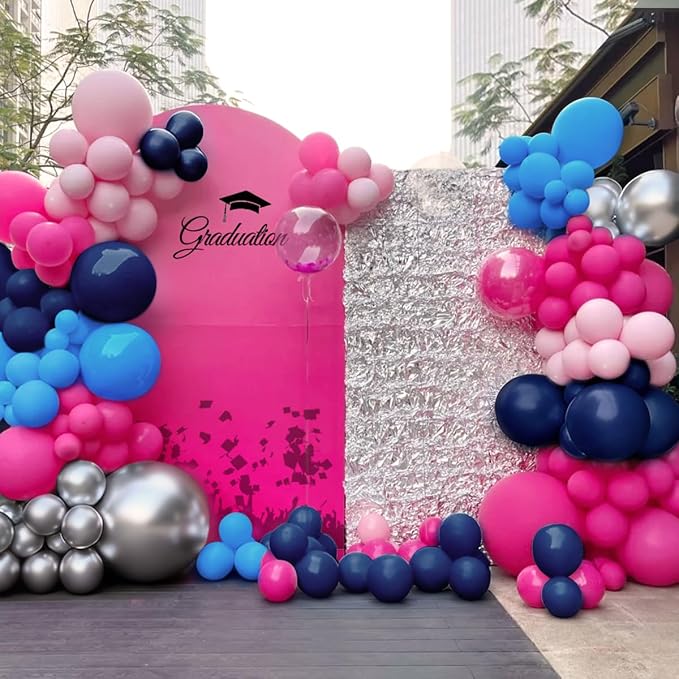 Blue Pink Balloon Garland Arch Kit - Image 5