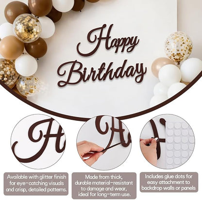 TONIFUL Happy Birthday Sign for Backdrop - Image 3