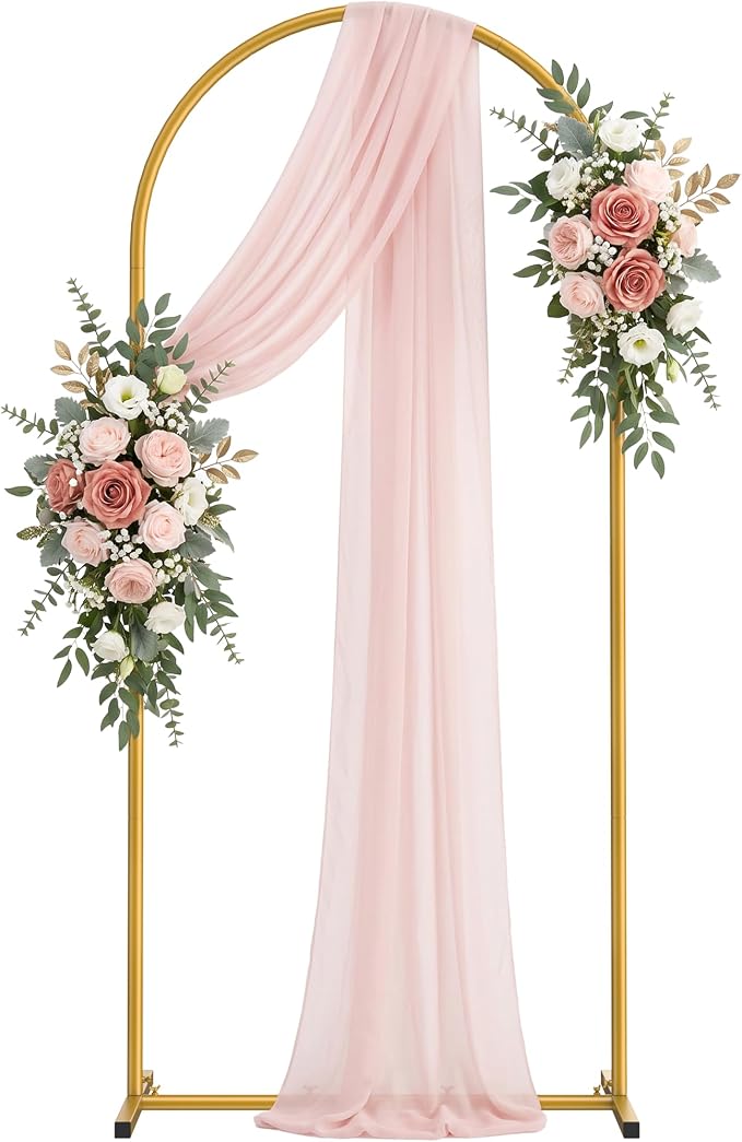 6FT Arch Backdrop Stand, Metal Gold Wedding Arch Frame | by Unknown