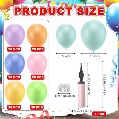 Seenelling 148 Pcs Back to School Rainbow Balloons Stand Table Centerpiece - Image 5