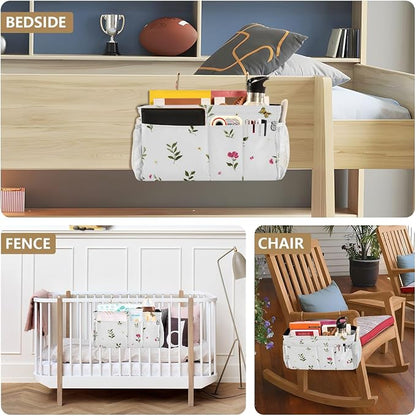 Bedside Caddy Metal Frame Hanging Organizer Bunk Bed Dorm Accessories Hook And - Image 8