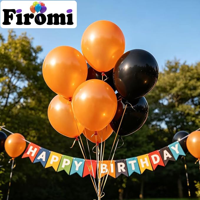 Firomi Small Orange Balloons 5-inch 100 Pack | Helium Shiny Orange Thicken - Image 5