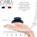 Camila Paris CP3267 French Hair Clip for Women, Small 2.75 inch Handmade, Blue, Girls Hair Claw Clips Jaw Fashion Durable Styling Hair Accessories for Women, Strong Hold No Slip Grip. Made in France
