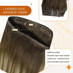 Full Shine Clip in Extensions Balayage Brown Seamless Hair Extensions Clip ins Medium Brown Ombre Honey Blonde Clip in Hair Extension Softness 16 Inch 8PCS 120G