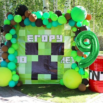 TONIFUL 40 Inch Dark Green Number 9 Balloons Large Foil 9th Birthday Decor | - Image 3