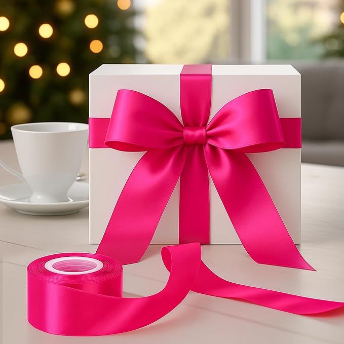 1 1/2In 30Yards Rose Red Ribbon - Image 5