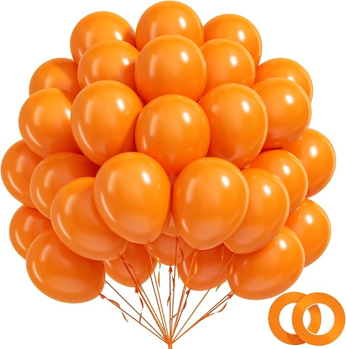 100pcs 12inch Orange Balloons by BAUANOOY