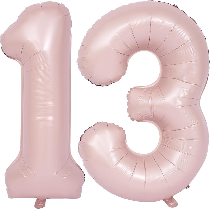 40 In Matte Pink Number Balloons Helium Foil Mylar Balloon Party Digital 13 | by Exquisitehighqualitypartydecorationstomeetyoureveryneed%EF%BC%81