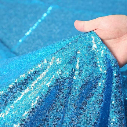 Eternal Beauty Turquoise 3mm Sequin Backdrop 8x10 Ft - Image 8
