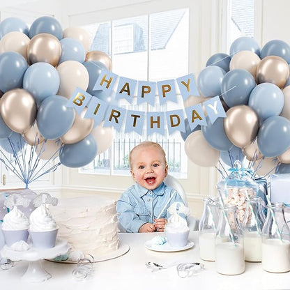 12inch Dusty Blue Balloons - Image 6