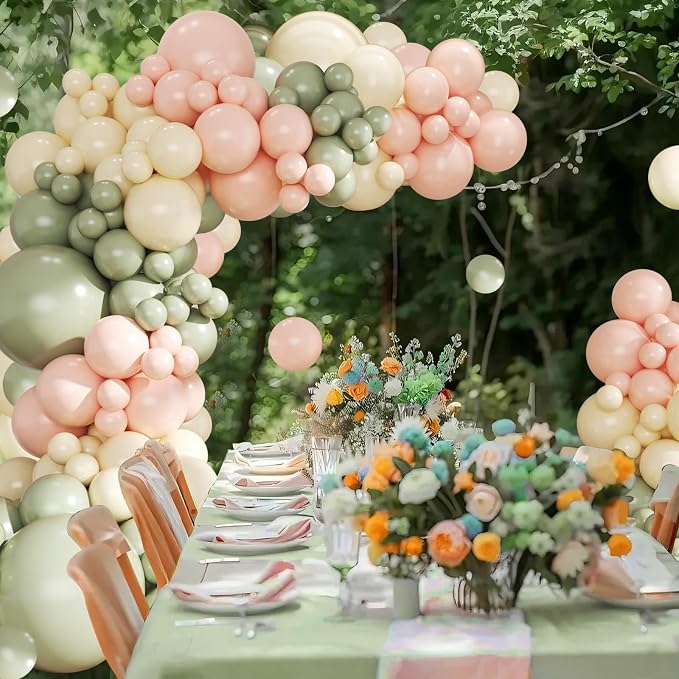 Sage Green Balloon Arch Kit for Baby Shower Bridal Shower Decorations | 124Pcs - Image 5