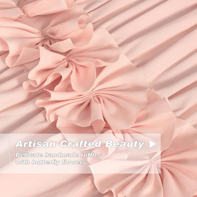 Room Darkening & Soundproof Window Curtain 52"Wx96"L | Luxurious Peach Pink - Image 2