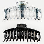 5.5 Inches Extra Large Hair Clips for Long Thick Hair Women’s Jumbo Hair Claw Clips 2 Counts in Set Hair Accessories (grey and black)