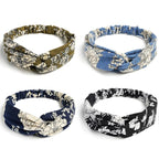 Elastic Knotted Headbands for Women Cloth Head Hair Bands for Women's Hair Non Slip Boho Wrap Twisted Hair Accessories