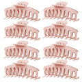TOCESS Hair Claw Clips for Women - 8PK Large Neutral Matte Jumbo Hair Clips for Thick, Thin, Long, Short, Curly Hair Girls, Big Jaw Clip Set for Daily Use(Rosewater Pink)