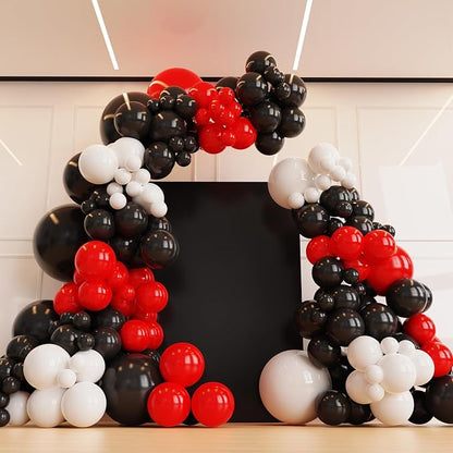 Red and Black Balloons, Graduation, Racing Car Poker Card Supplies Decorations by FHEKFNG