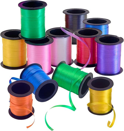 Playbees Curling Ribbon, 12 Rolls of 60-Ft Balloon String by Playbees