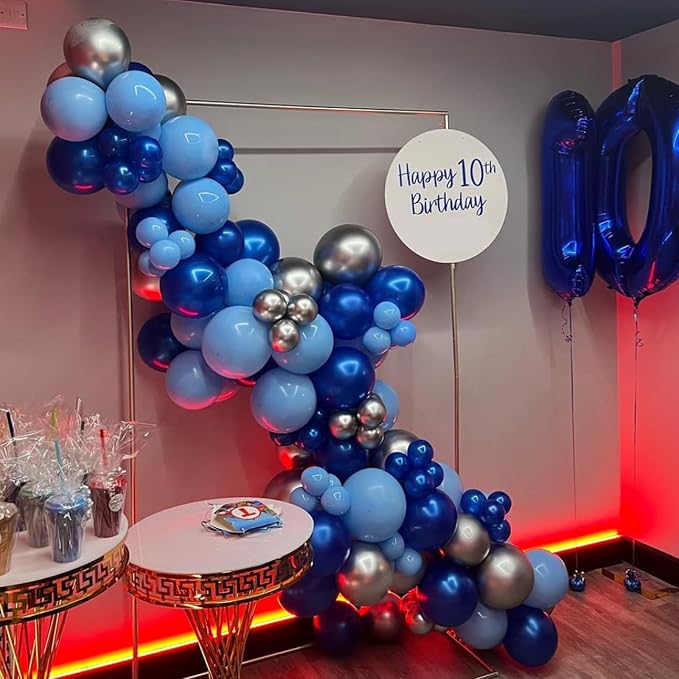 YMSZ Blue Balloon Garland Arch Kit, Baby Shower, 2026 Graduation, Anniversary - Image 7