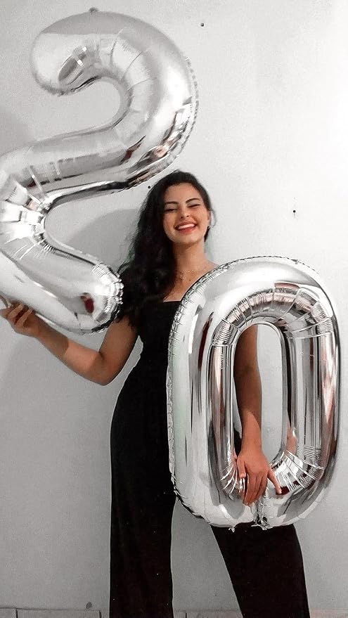 Number 50 Balloons 40 Inch Silver 50 Balloon - Image 2