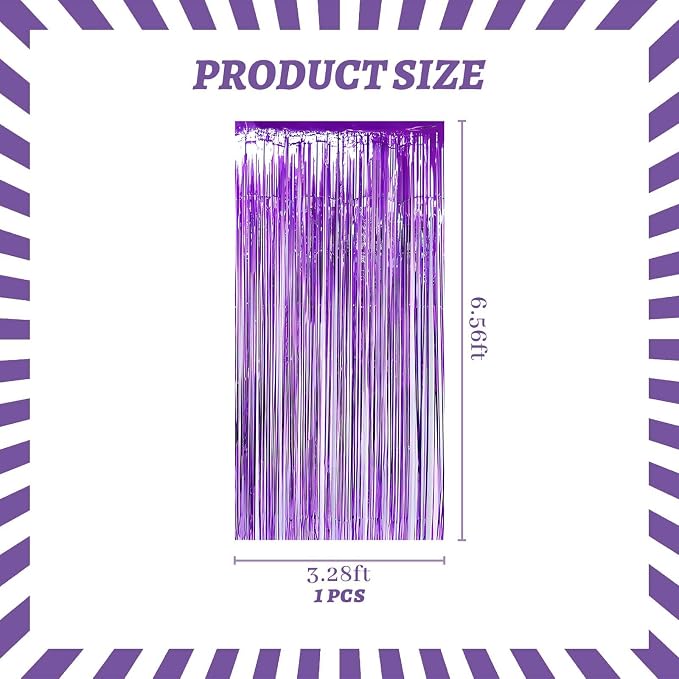 ZHENGYE Purple Birthday Party Decorations Kit Happy Birthday Banner Fringe - Image 3