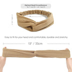 Elastic Knotted Headbands for Women Cloth Head Hair Bands for Women's Hair Non Slip Boho Wrap Twisted Hair Accessories