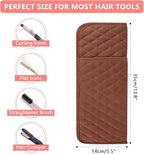 Heat Resistant Hair Tools Organizer Bag Portable Travel Storage Cover Pouch for Hair Straighteners, Curling Irons, Flat Irons and Hot Styling Tools(13.8" x 5.5")