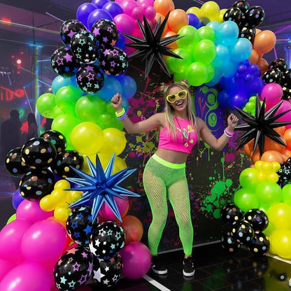 185Pcs Neon Balloons Arch Garland Kit - Image 5