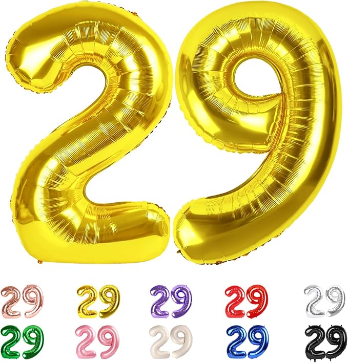 29 Balloon Numbers 40Inch for 29th Men Women Birthday Decorations, Inflation by Mluchee