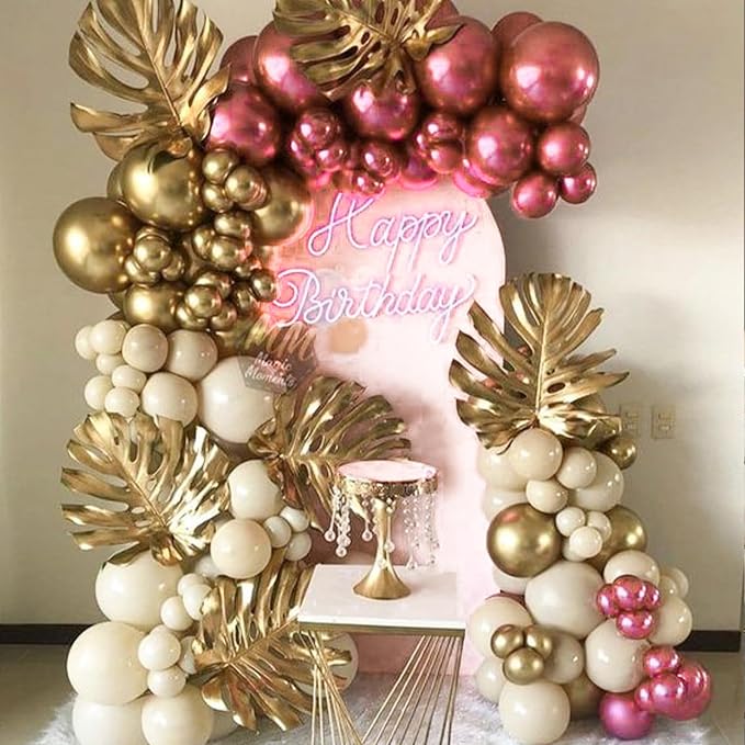 PartyWoo Metallic Pink Balloons 140pcs Chrome Hot Pink Magenta Fuchsia | 18 12 - Image 7