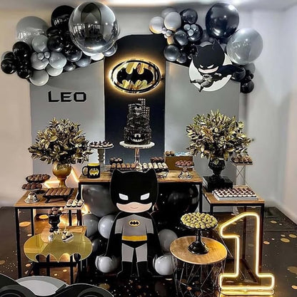 Black and Silver Balloons 18 Inch 24 Pack Matte Helium Latex Round Balloons - Image 5