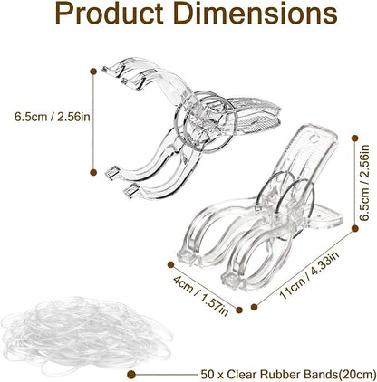 8 Pack 4.3inch Large Balloon Arch Clips Plastic Transparent Backdrop Spring - Image 2