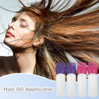 ELANE 4 Pcs Root Comb Applicator Bottle, 6oz, Hair Oil Applicator Bottle for Hair, Dye, Salon, Travel, Camping (Purple+Red)