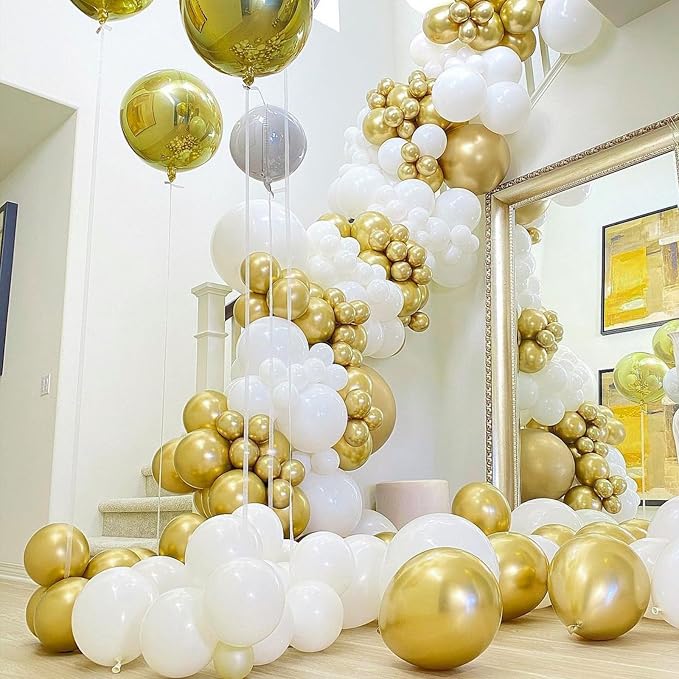 PartyWoo Gold Balloons 50pcs Gold Latex Helium Balloons 12 Inch | Birthday - Image 5