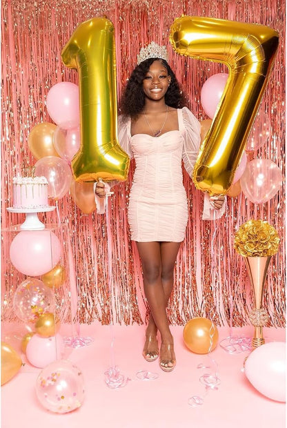Gold 7 Balloon - Number Balloon 40 Inch, 7th Gold Birthday Decorations | Giant - Image 7