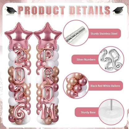 2 Sets Graduation Balloon Column Stand Kits - Image 3