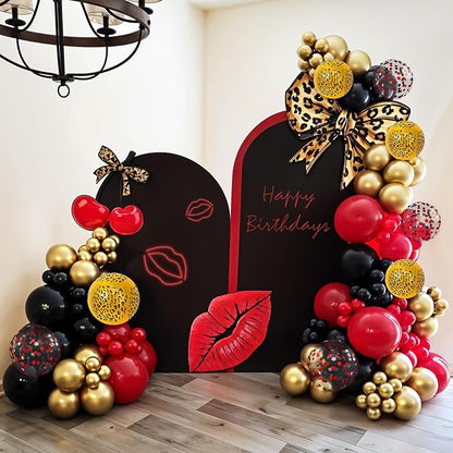 Red Black Cheetah Balloons - Image 3