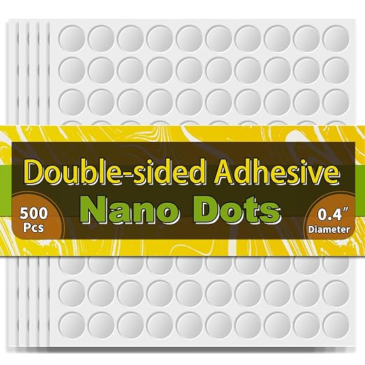 Piteno® 500Pcs Double Sided Adhesive Dots, 0.4" Clear Removable Adhesive by Piteno