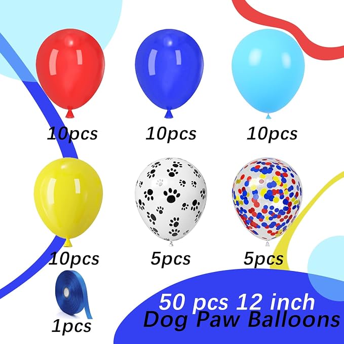 Dog Paw Latex Balloons - Image 2