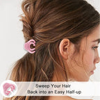 MAORULU Hair Clips for Women Girls Kids, 1.5 Inch Mini Hair Jaw Clips, 5 Colors, Pack of 10, with Gift Box