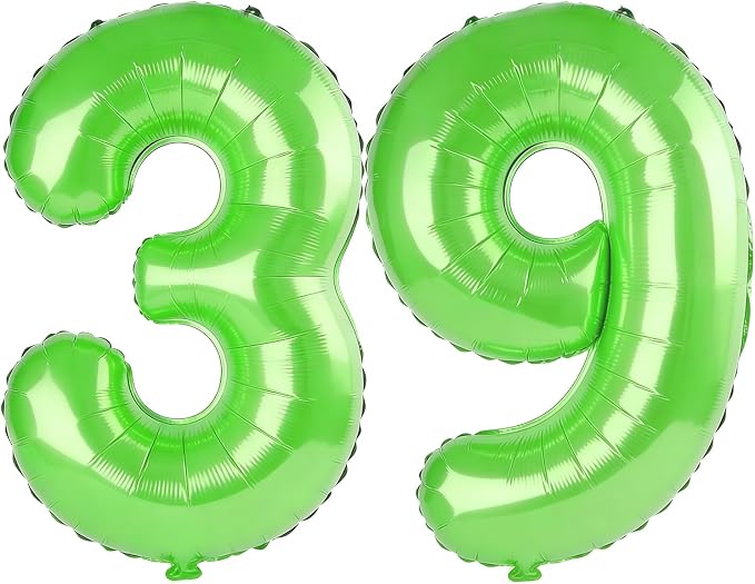 40 Inch Number 39 Balloons for 39th Birthday Party Decorations, 0-100 Fruit by FOBELEC