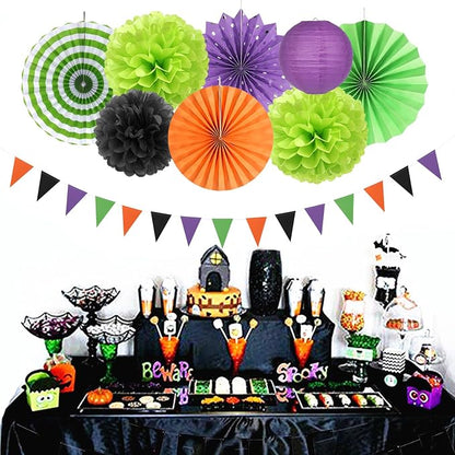 Black Purple Orange-Green Halloween Party-Decorations - Image 5