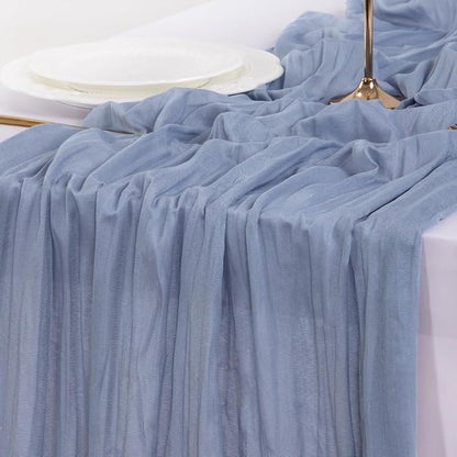 Cheesecloth Table Runner Summer Boho Wedding Birthday Party Home Decor | Dusty - Image 6