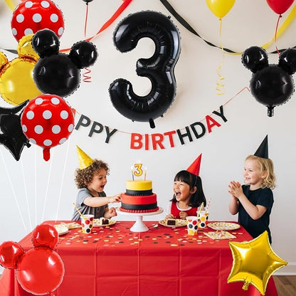 Vuzvuv Red Black Gold Foil Balloon Set - Image 5