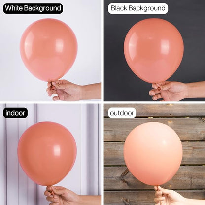 PartyWoo Dusty Pink Balloons 50pcs Dusty Rose Boho Netural Pink Color | 12 Inch - Image 2