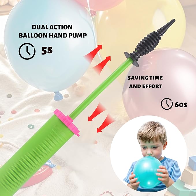 Balloon Pump Handheld Two-Way Dual Action Balloon Inflator Pumping - Image 3