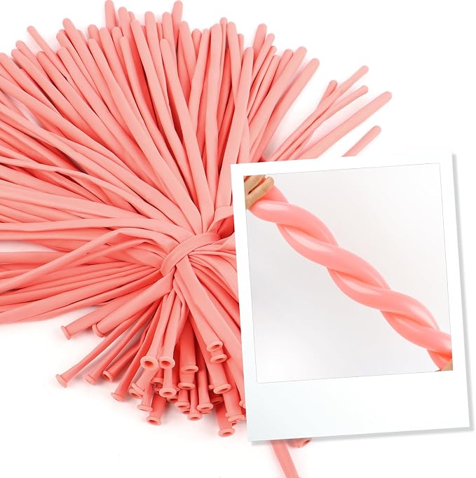 260 Balloons - Pink Long Balloons - Image 4