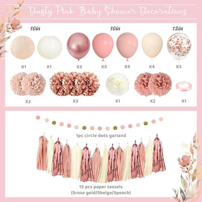 Amandir Rose Gold Baby Shower Decorations - Image 2
