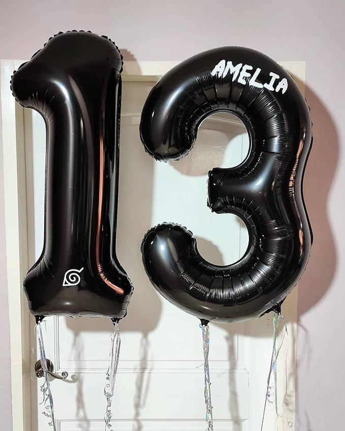40 Inch Black 13 Number Balloons Giant Jumbo Huge 13 or 31 Foil Mylar Helium - Image 3