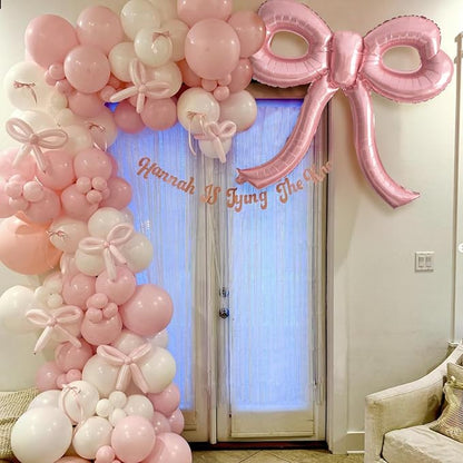 2 Pcs Pink Bow Balloons Bow Party Decorations - Image 4