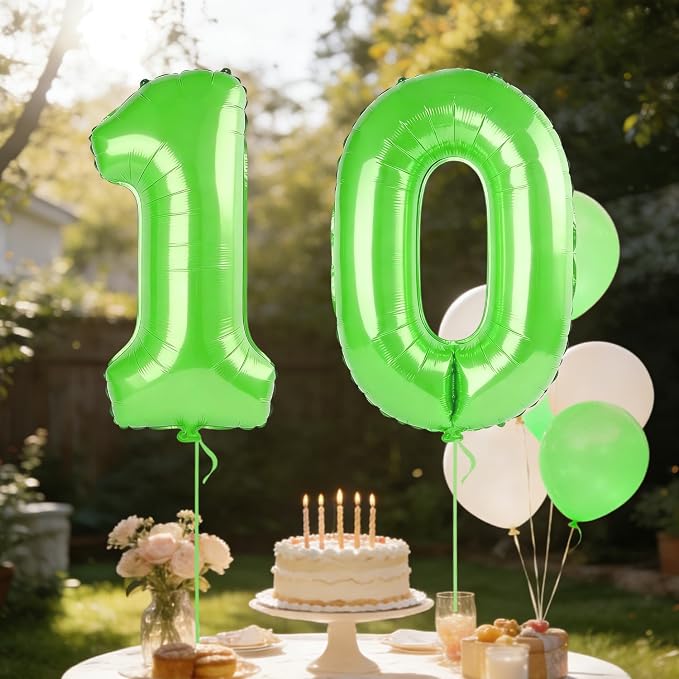 40 Inch Number 10 Balloons for 10th Birthday Party Decorations, 0-100 Fruit - Image 3